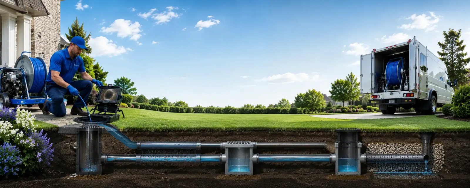 Outdoor drain cleaning information for West Manchester, OH